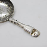 George IV Sterling Silver Floral Pattern Tea Caddy Spoon Antique 1826 Birmingham
