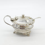 Georgian Sterling Silver Claw Foot Large Mustard Pot Antique 1817 London