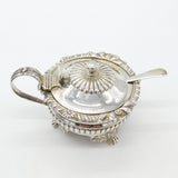 Georgian Sterling Silver Claw Foot Large Mustard Pot Antique 1817 London
