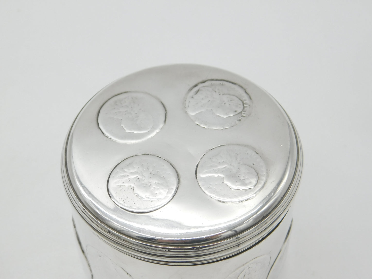 Georgian Sterling Silver Early Coin Set Money Box 1826 Antique London