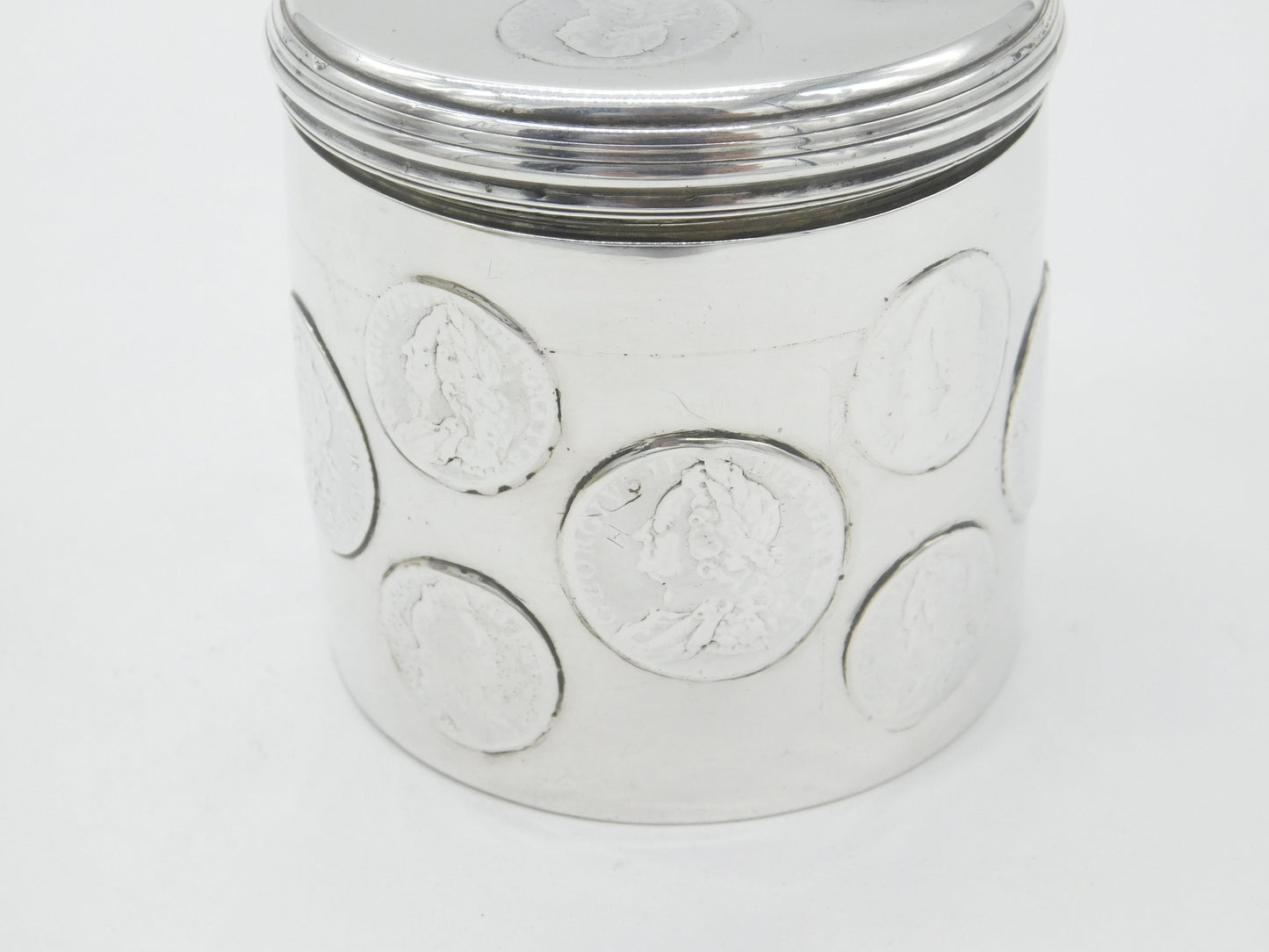 Georgian Sterling Silver Early Coin Set Money Box 1826 Antique London