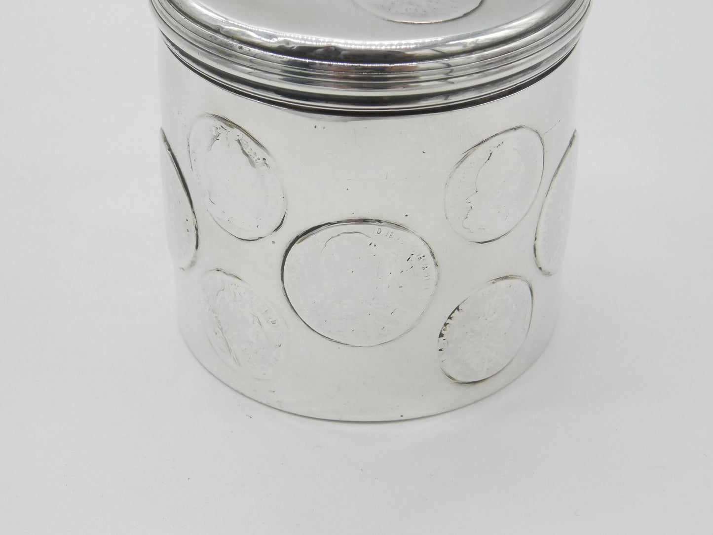 Georgian Sterling Silver Early Coin Set Money Box 1826 Antique London