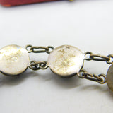 Victorian Russian Sterling Silver Colourful Enamel Floral Panel Bracelet c1880