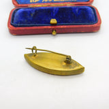 Victorian Gilt Metal Colourful Micro-Mosaic Floral Brooch Antique c1860 Italian
