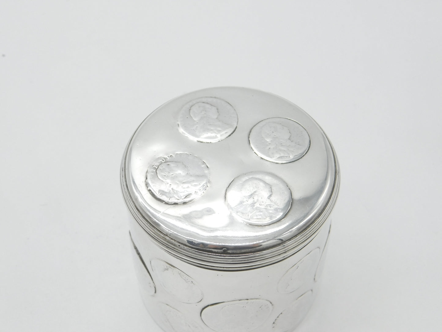 Georgian Sterling Silver Early Coin Set Money Box 1826 Antique London