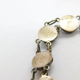 Victorian Russian Sterling Silver Colourful Enamel Floral Panel Bracelet c1880