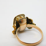 18th Century French Revolution Interest 18ct Yellow Gold Carnelian Rat in the Guillotine Intaglio Ring c1790