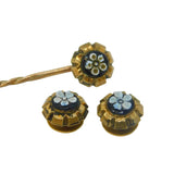 19th Century 9ct Gold Carved Sardonyx Floral Studs & Stick Pin Set Antique