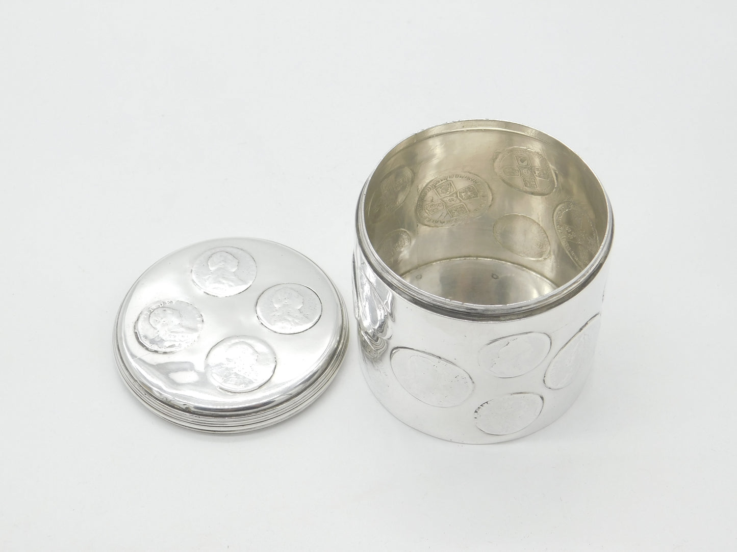Georgian Sterling Silver Early Coin Set Money Box 1826 Antique London