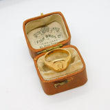 9ct Yellow Gold 'D' Italic Initial Signet Ring Vintage 1978 Birmingham