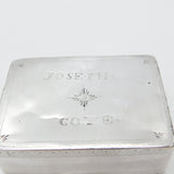 18th Century Irish Georgian Sterling Silver Bright Cut Snuff Box Antique c1760