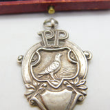 Sterling Silver Pigeon Fanciers Fob Medal 1925 Birmingham Antique Art Deco