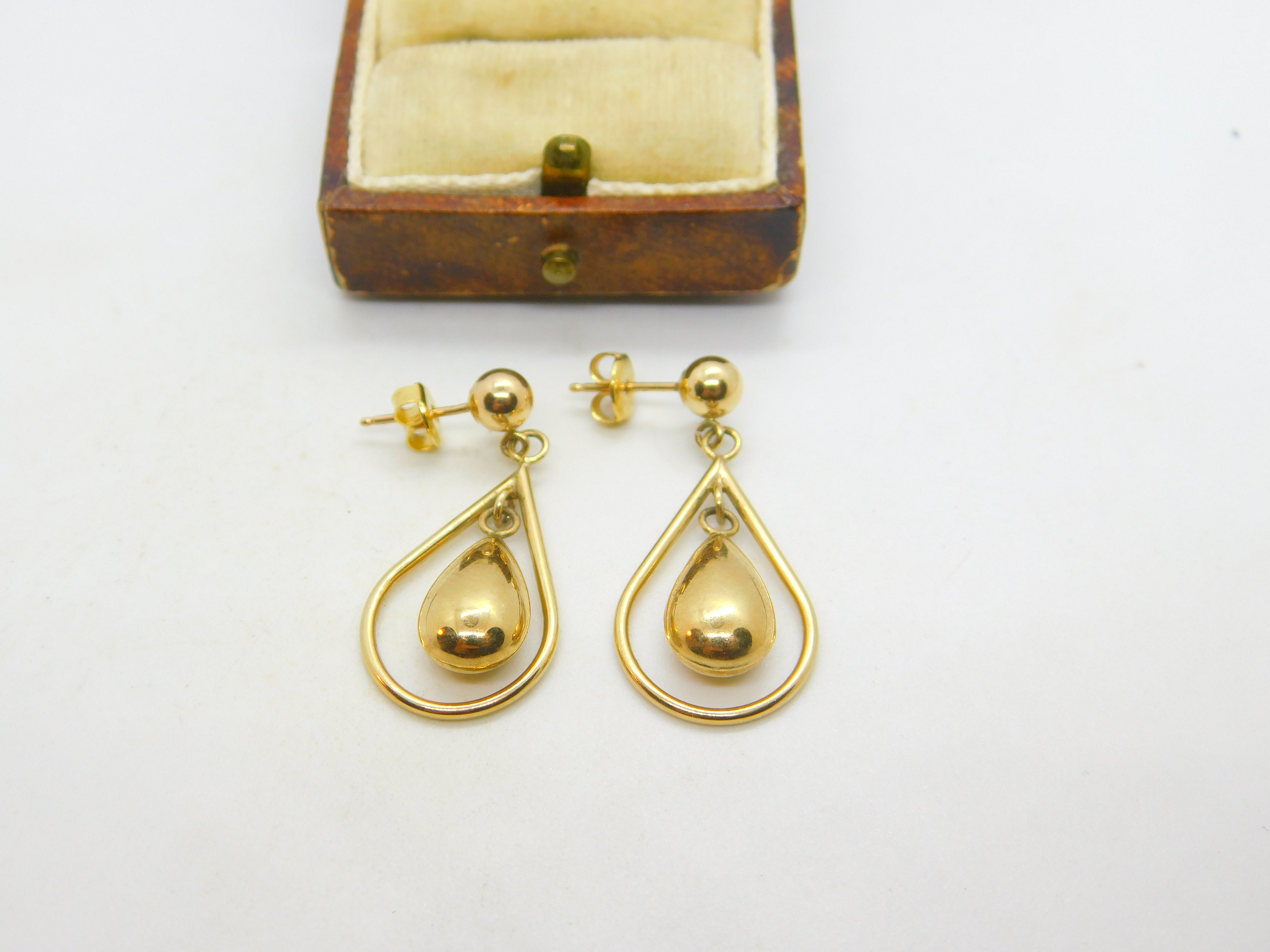 Vintage Gold Dangle Teardrop popular Cages With