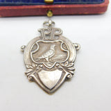 Sterling Silver Pigeon Fanciers Fob Medal 1925 Birmingham Antique Art Deco