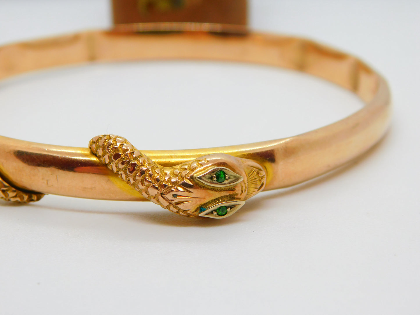 9ct Rose Gold Snake Serpent Slave Bangle Bracelet Antique 1922 Art Deco