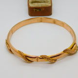 9ct Rose Gold Snake Serpent Slave Bangle Bracelet Antique 1922 Art Deco
