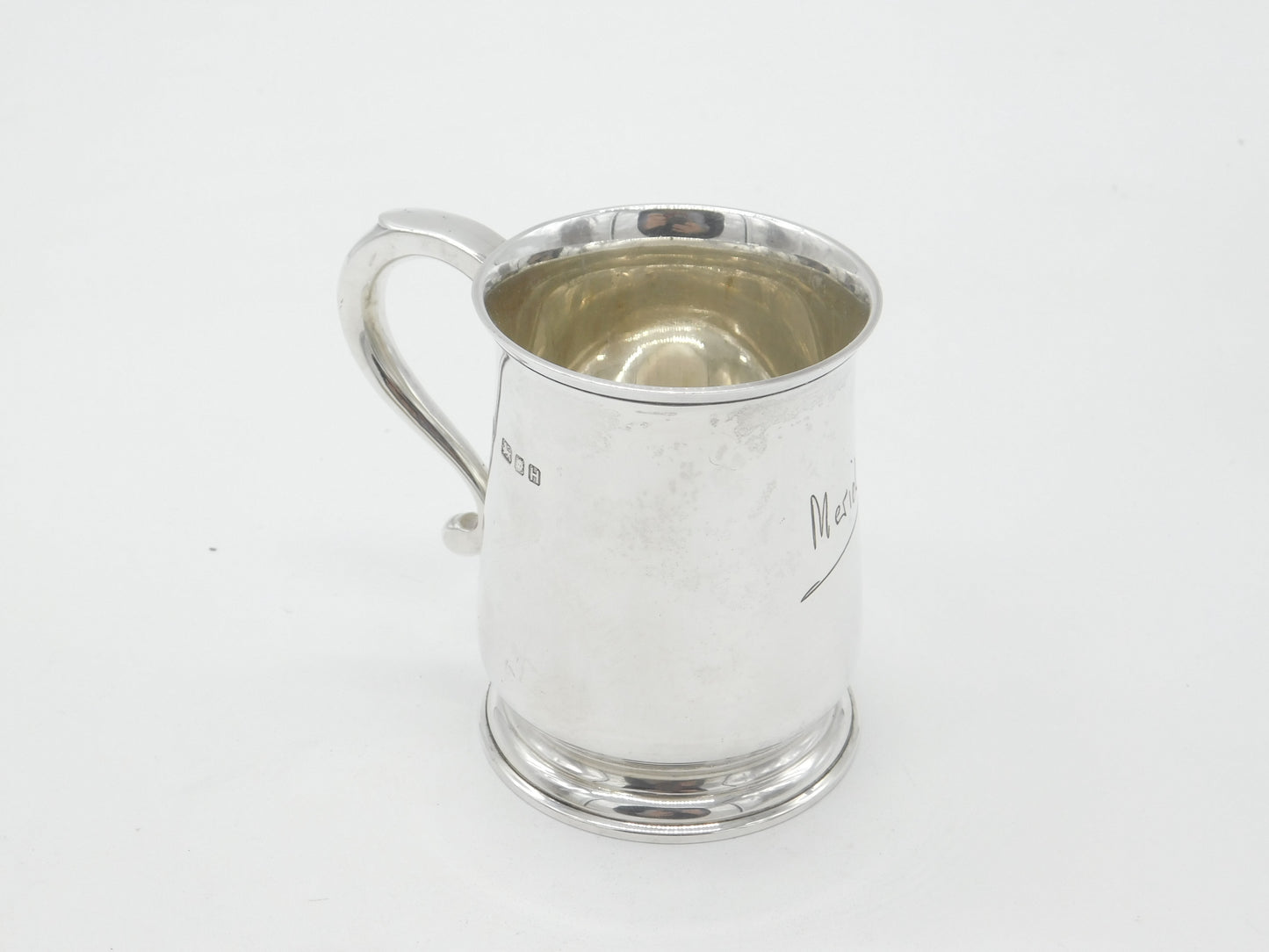 Sterling Silver Christening Cup or Tankard 'Meriel' Antique 1943 London Deco