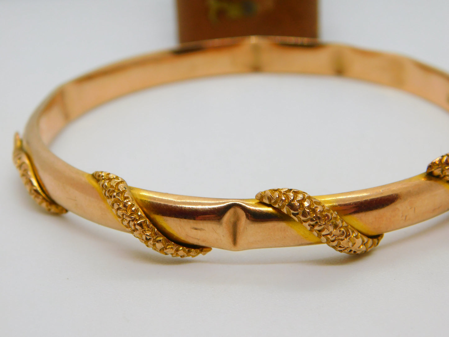 9ct Rose Gold Snake Serpent Slave Bangle Bracelet Antique 1922 Art Deco