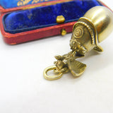 Fabergé Julius Rappoport Imperial Russian Military Helmet Silver Gilt Egg Orb Pendant c1880 Kokoshnik Marks I.P