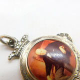 Sterling Silver & Enamel Winston Churchill Fob Medal 1931 Birmingham Antique