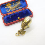 Fabergé Julius Rappoport Imperial Russian Military Helmet Silver Gilt Egg Orb Pendant c1880 Kokoshnik Marks I.P