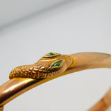 9ct Rose Gold Snake Serpent Slave Bangle Bracelet Antique 1922 Art Deco