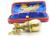 Fabergé Julius Rappoport Imperial Russian Military Helmet Silver Gilt Egg Orb Pendant c1880 Kokoshnik Marks I.P
