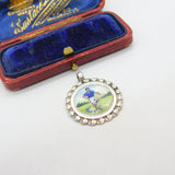 Sterling Silver & Enamel Football Player Sporting Fob Medal 1922 Birmingham AF