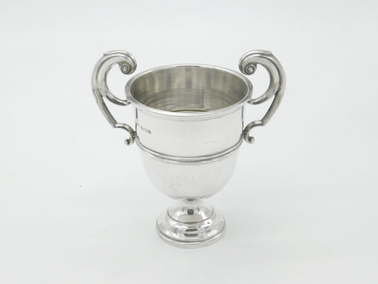 Sterling Silver Two-Handled Trophy Cup Antique 1928 Birmingham Art Deco