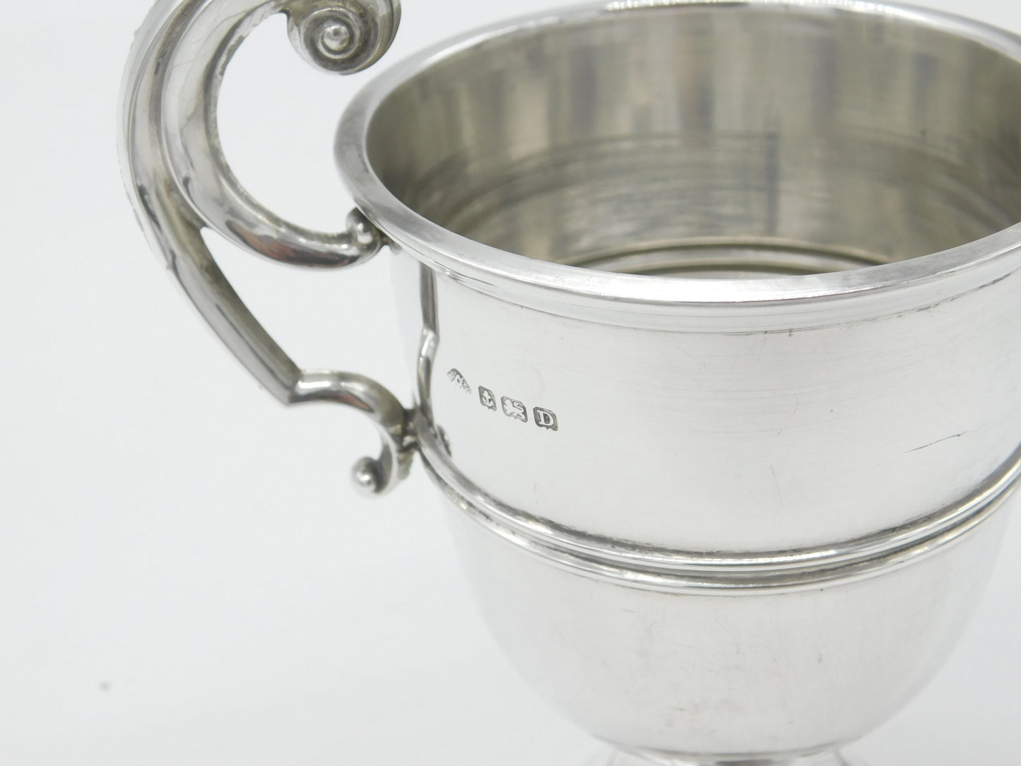 Sterling Silver Two-Handled Trophy Cup Antique 1928 Birmingham Art Deco