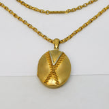 Victorian Pinchbeck Floral Mourning Locket Pendant Necklace Antique c1860