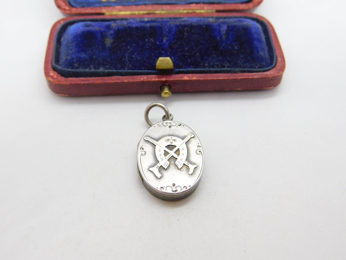 Edwardian Sterling Silver Good Luck Horseshoe Locket Pendant 1906 Birmingham