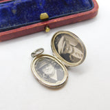 Edwardian Sterling Silver Good Luck Horseshoe Locket Pendant 1906 Birmingham