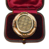 Victorian Boxed 9ct Gold Etruscan Style Mourning Brooch Antique c1860
