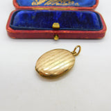 Victorian 9ct Gold Back & Front Double Locket Pendant Antique c1900