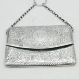 Edwardian Sterling Silver Floral Ladies Cigarette Case Antique 1905 London