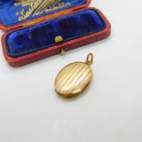 Victorian 9ct Gold Back & Front Double Locket Pendant Antique c1900