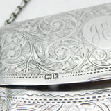 Edwardian Sterling Silver Floral Ladies Cigarette Case Antique 1905 London