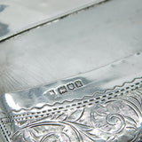 Edwardian Sterling Silver Floral Ladies Cigarette Case Antique 1905 London