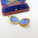 Victorian 9ct Gold Back & Front Double Locket Pendant Antique c1900