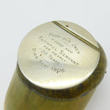 Edwardian Pony Hoof Brass Rim Inkwell 'Poor Old Jack Died Sept. 1906' Commemorative Antique