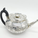 George III Sterling Silver Floral Pattern Baluster Teapot Antique 1804 London