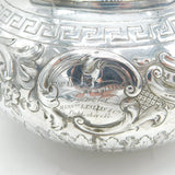 George III Sterling Silver Floral Pattern Baluster Teapot Antique 1804 London