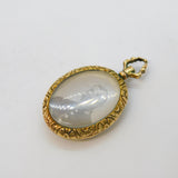 Victorian 9ct Gold Floral Chased Double-Sided Sweetheart Locket Antique