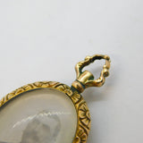 Victorian 9ct Gold Floral Chased Double-Sided Sweetheart Locket Antique