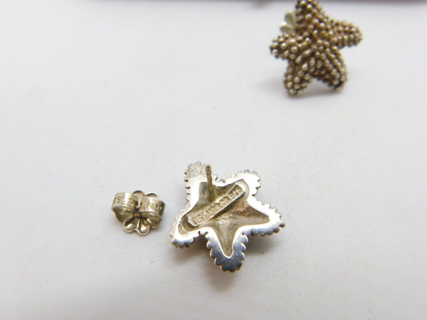 Tiffany & Co. Sterling Silver Starfish Stud Earrings Vintage