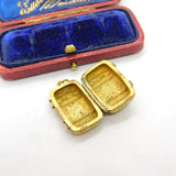 Victorian Rolled Gold Treasure Chest Form Locket Pendant Antique c1880