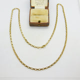 9ct Yellow Gold Chain Necklace 61.0cm / 24.0" Cable Link Vintage c1980