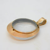 George III 9ct Rose Gold Circular Sweetheart Locket Pendant Antique c1820s
