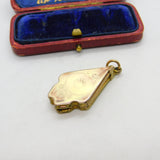 Victorian 9ct Gold Back & Front Four Part Sweetheart Locket c1880 Antique